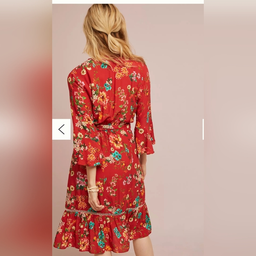 Farm Rio x Anthropologie Floral Wrap Dress - Picture 3 of 12